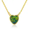 Французский ретро-романтический сердечный опал подвесной ожерелье Женский роскошный бренд.