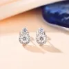 Polsino dell'orecchio ATTAGEMS VVS1 D Colore Taglio rotondo Eerrings per le donne Test superato Orecchini in argento sterling 925 con diamanti Fine Jewelry 231129