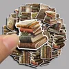 50pcs Vintage Stickers boek Scrapbooking Stickers Esthetische Retro Journaling Supplies Kit voor Planner Junk Journal Plakboek Papier Waterfles Laptop stickers