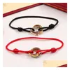 Bracelets De Charme 23Ss Mode En Acier Inoxydable Trinité Anneau Chaîne Bracelet Trois Anneaux Dragonne Couple Pour Femmes Et Hommes Jelry Famo Dhpjw