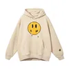 Män designer hoodie drog drog rit hus hoodie stilig liten gul man retro smiley ansiktsbokstäver tryck tröja kvinnor tshirt vårtrend hylsa 154