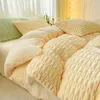 Set di biancheria da letto Inverno spesso caldo velluto corallo 1 pezzo Copripiumino Tessili per la casa Coperta in peluche Copripiumino Biancheria da letto Copripiumino matrimoniale king size 231129