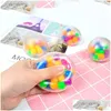 Juguete de descompresión Fidget Toy Squeeze Balls para niños Fansteck Relief Ball Rainbow Squishy Sensory Ideal Autismo Ansiedad Gota Entrega a Dh27C