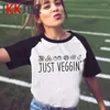 Mulheres Camisetas Vegan T-shirt Mulheres Impressão Harajuku Ulzzang 2023 Camiseta Top Tees Camisa Branca Vintage