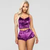 Vêtements de nuit pour femmes, Lingerie sexy, col en v, sous-vêtements fins, pyjama de tentation, short, costume