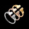 Luxo simples anel brilhante casal feminino aço inoxidável zircônia designer jóias acessórios inteiros com box219z