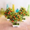 Decorative Flowers Artificial Fruits Simulated Bonsai Home Decoration Potted Plant Fake Tree Room Ornament Peach Apple Garden Decor