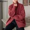 Męskie swetry Koreańska wersja niszowa niszowa sens dzianina sweter zimowy płaszcz zimowy w stylu Hongkongu para podwójna sukienka