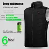 Men's Vests Electric Heated Jackets 2 Areas Heating Body Warmer Clothes USB Heated Vest Washable Winter Heating Jacket For Camping M-4XL 231128