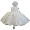 Nuevos vestidos de cumpleaños para niñas de la boda flower flower gown kids paño grande arco satén blanco encaje brillante niña novio vestidos de novia vestido de dama de honor 403