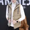 Heren Vesten Nieuwe Koreaanse Heren Trend Herfst Winter Dons Katoen Campshoulder Casual Mouwloos Jasje Jongens Jeugd Vest Q231129