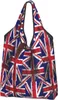 Shopping Bags Reusable Grocery Distressed Uk British Flag Washable Foldable Carry Pouch Tote Gift Durable Handbags
