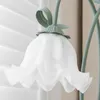 Vloerlampen Vintage Pastorale Stijl Woonkamer Vloerlampen Groene Kleur Bloemvorm Glas Schansen Slaapkamer Staande Vloerlamp LED E27 W0428