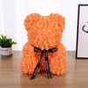 DIY 25 cm Teddy Rose Bear With Box Artificial PE Flower Bear Rose Valentine's Day For Girlfriend Women Wife Mother's Day Gifts