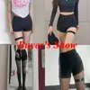 Damen Shorts Biyaby Streetwear Kette Skinny Goth Frauen Sommer Reißverschluss Hohe Taille Frau Harajuku Y2K Bandage Kurze Hosen 230428