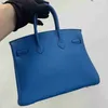 Projektanty torebki torebki damskie 5a BK25 Togo cielę skórzana lojek torebka torebka Wszystkie stalowe sprzęt niebieski luksusowy duża pojemność ma logo 3D7D
