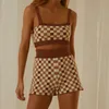 Sexy Pyjamas 2023 Spring Summer Rib Knit Homewear Suit V neck Strap Vest Top and Shorts Pajama Sets Lady Backless Solid 2 Pcs Set 231129