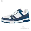 Designer de mode Sneaker Virgil Trainer Chaussures de course en cuir de veau Abloh Blanc Vert Rouge Bleu Lettre Superpositions Plate-forme Baskets Basses Taille 36-45