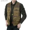 Men's Vests Brand Mens Vests Sleeveless Jacket Cotton Casual Multi Pocket Vest Plus Size S-6XL Travel Journalist Waistcoat Mesh Photography Q231129