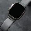 Watch Bands Handmade Head Layer Cowhide Leather Strap Suitable For Apple Ultra 49MM 45 44 42 Vintage Soft Italian Waxed Horse