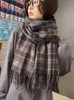 Foulards Imitation Cachemire Femmes Écharpe Hiver Preppy Style Vintage Plaid Écharpe Pashmina Mujer Foulard Couverture Wrap Châle Paréo 231130