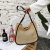 Вечерние сумки 2023 Fashion Simple Style Loolweight Женская летняя сумка тканая пляжная тота