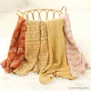 Battaniye kundaklama bambu pamuklu bebek battaniye yeni doğan muslin kunesi battaniye bebek yatak kapağı yaprak baskı bebek banyosu havlu