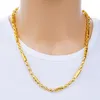 Collier solide Hip Hop perles chaîne en or jaune 18 carats rempli de mode hommes chaîne lien Style Rock bijoux polis 269x