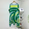 Robes décontractées Miyake Impression originale Robe plissée Même 2023 Printemps Été Femmes Style étranger Tempérament lâche