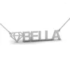 Colliers pendants Collier de nom personnalisé Ufine avec Symbole Crystal Bar Cooper de haute qualité N2128