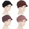 Vêtements ethniques Arabe Large Bord Chapeau Femmes Musulmanes Forage Ornement Islamique Fleur Dentelle Respirant Turban Cap