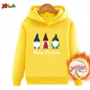 Family Matching Outfits Christmas Family Hoodie Warm Winter Children Clothing Pullover Plus Velvet Sweater Adult Kids Clothes Matching Couple Outfits 231129