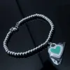 Blue box Classic designer TF bracelet top Seiko LOVE Enamel Heart Round Bead Bracelet Women's Versatile Japanese and Korean Love Double gift for women with