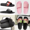 Designer Slides Flip Flops Women Sandals Rubber Slide Floral Brocade Men Slippers Gear Bottoms Women Striped Beach Slipper With Box Bag NO010