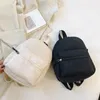 Bolsas de armazenamento estilo estilo preppy cor sólida nylon backpack viagens mulheres mochila mochila mochila