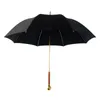 Şemsiye Gold Lüks Şemsiye Yağmur Kadın Kafatasları Uzun Tapı Rüzgar Geçirmez Güzel Vintage Erkekler Business Parapluie Hediye Kutusu Y6S