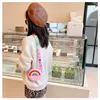 Cartoon Silicone Girls Messenger Bag Pop Bag Fidget Girls Toys Push Bubbles Squeeze Toy Coin Bags Rainbow Macaron Color
