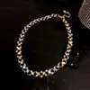 Choker Luxury French Pearl Zircon Short Braided Necklace Women's Metal Flower Clavicle Chain Fashion Jewelry