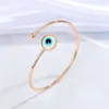 Fashion Gold Sier Plating Charm Lucky Big Turkish Evil Eyes Open Cuff Bangle Bracelet Jewelry For Women Ladies