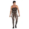 Costume Sexy pour hommes, combinaison à entrejambe ouvert, Lingerie Sexy en tissu maille, body Transparent, sous-vêtements érotiques, Sexi voir à travers le justaucorps Catsuit sexe