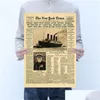 Wall Stickers Classic The York Times History Poster Titanic Shipwreck Old Spaper Retro Kraft Paper Home Decoration Drop Delivery Gar Dhe0J