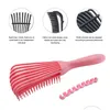 Hair Brushes Der Brush For Afro America/African Textured 3A To 4C Kinky Detangling Natural Exfoliating Your Scalp Drop Delivery Produc Dhhxk