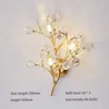 Lampada da parete Nordic Romantic Art Oro G4 cristallo LED Sconce Light per camera da letto Comodino Bagno Specchio Home Decor Apparecchio per interni