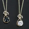 Chains GMGYQ 2023 Summer Necklace Unique Pocket Design 2 Color Choices Micro-set Zircon Trend Girls Exquisite Graduate Gift