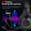 HYLAS H260 RGB Gaming Headphone,3 5mm Surround Sound Computer PC Headset Earphones Microphone for PS4 Switch Xbox-one