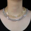 Girocolli ghiacciati bling 5A cz cubic zirconia catena cubana oro 18 carati hip hop delicata collana di filo spinato per uomo uomo affascinante gioiello316p