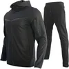 Survêtements pour hommes Survêtements Printemps Automne Coton Tech Survêtement Jogging Costume Fitness Sport Pantalon de survêtement et sweat à capuche Ensemble 231129