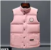 Designer Down Veste Vestes Men's Down Vest Badges Zipper Badges Men Downs Casual Mabet Unisexe Couche de chaleur canadienne Gise Oerte Tops Outwear Multi plusieurs couleurs