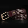 Belts Belt for men's new trendy handmade woven men's belt with ethnic style cowhide belt for men