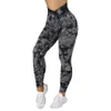 Kobiety legginsów Lady Cross Paski Fitness Fitness Fitness Pant Traw-Dye Printing Elastyczne skokowe spodnie do jogi Push Up Ruched Women Netging